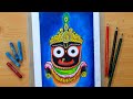 How to draw Lord Jagannath with Oil Pastels colour | Bangla Drawing Tutorial for beginners