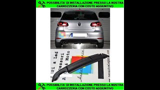 VW GOLF 6 2008-2012 DIFFUSORE SOTTO PARAURTI POSTERIORE LOOK GTI INSTALLAZIONE