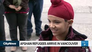 Sikh refugee families arrive from Afghanistan