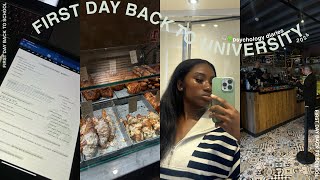 uni vlog 🎧☘️ || first day back to uni 2024, productive library sessions, busy uni day + study tips