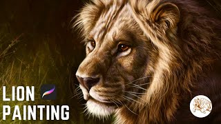 Painting a Lion Time-lapse | Digital Speed Painting