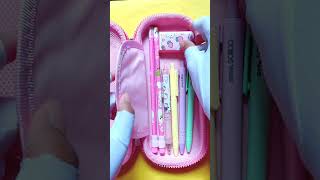 ASMR packing my unicorn pencil case with cute stationery🦄#asmr #shorts #viral #stationery #pencilbox