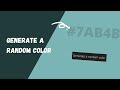 random hex color code generator in javascript