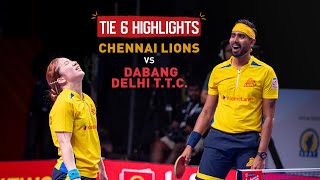 Chennai Lions v Dabang Delhi T.T.C | IndianOil UTT 2024 | Tie 6 - Highlights