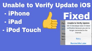 iOS 14.7 Unable to Verify Update on iPhone and iPad [Fixed- Stuck]