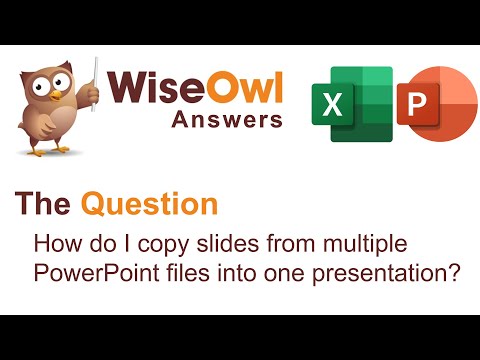 Respuestas de Wise Owl: ¿Cómo copio diapositivas de varios archivos de PowerPoint en una presentación en VBA?