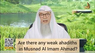 Are there any weak hadiths in Musnad Al Imam Ahmad? - assim al hakeem