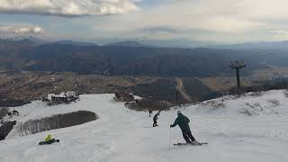 2021/12/12 白馬八方尾根スキー場、今時点のTop to Bottom。アルペンクワッド山頂からリーゼングラート→パノラマコースを滑ってみました。ちょっと荒れてます。