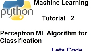 Machine Learning Perceptron algorithm in python part 2