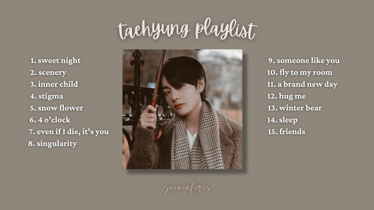 Taehyung Playlist Chill Relax Study Rain In The Background