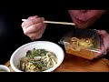 丸亀製麺の山盛りあさりうどんとかしわ天うどん弁当 asmr eating sounds 咀嚼音 飯テロ 動画 持ち帰りで食べるオヤジ動画japanおむすび