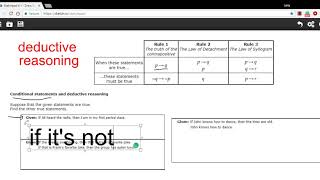 Conditional statements and deductive reasoning