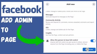 How to Add Admin to Facebook Page on Laptop/PC 2024