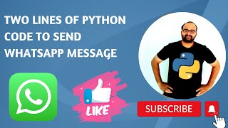 Two lines of Python Code to Send WhatsApp message