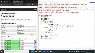 CSES Repetitions || Python || Competitive Programming