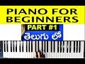 Learn Keyboard beginner lessons 1 | Online Keyboard Classes | Telugu Tutorial | Easy Piano