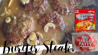 Burger Mushroom Steak Using SM Bonus Burger Patty and Crispy Fry