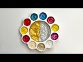 Mixing Silver and Gold with Acrylics | Easy Abstract Painting Tutorial #colormixing #painting