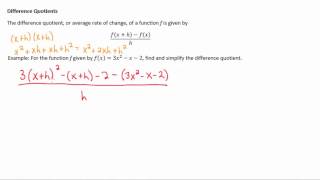 The Difference Quotient, Example 3