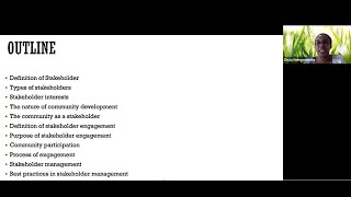 The Role of Stakeholder Engagement in Community Development Work -- IACD webinar