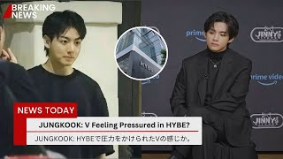 BTS News Today! Jungkook Furious: Is V Feeling Pressured at HYBE? What’s Really Going On?