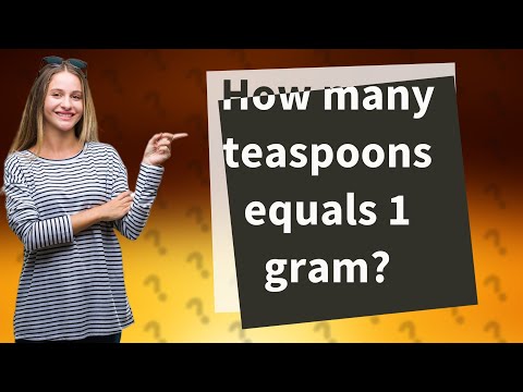 Is a teaspoon 1 gram?