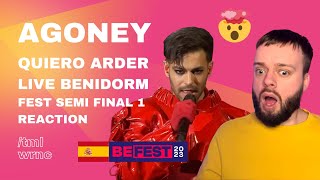 REACTION: AGONEY - QUIERO ARDER LIVE | BENIDORM FEST 2023 SEMI FINAL 1 | EUROVISION SPAIN NF