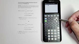 Probability on a Binomial Probability Distribution Given the Formula on a TI-84 Plus CE