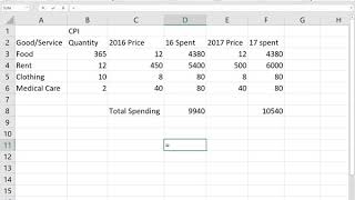 Using Excel to Calculate Inflation Rate