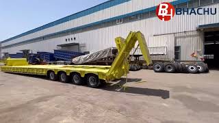 150 Ton Low Bed Truck Trailer Hydraulic Folding Ramp Test - Bhachu Trailers