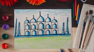 How to draw Mosque ।  Masjid Drawing Tutorial l Mosque drawing  Easy way l how to draw mosque easy