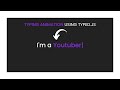 Dynamic typing animation using Typed.JS