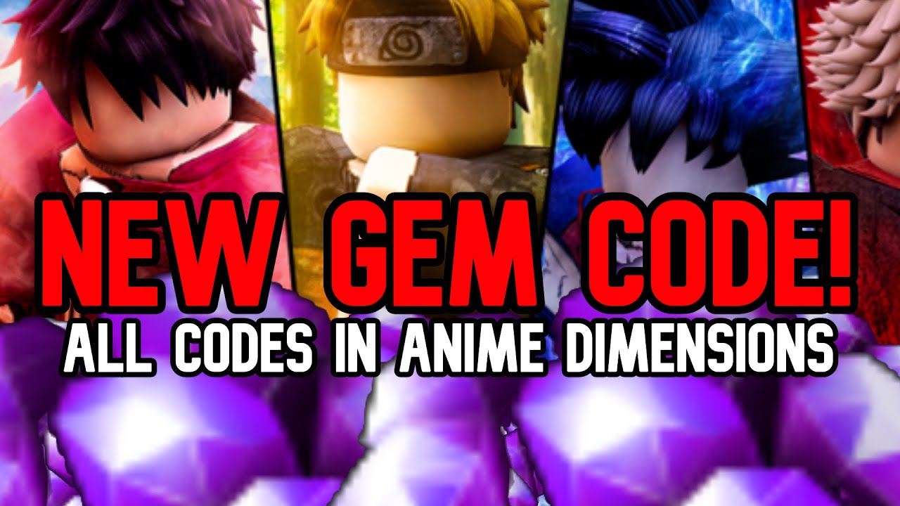 All New Secret Gems Update Codes In Anime Dimensions Codes Roblox | My ...