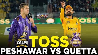 PSL 9 | Toss | Peshawar Zalmi vs Quetta Gladiators | Match 25 | M2A1A
