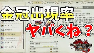 サンブレイクで追加された新モンスターの金冠出現率が高すぎる件【MHRise/モンスターハンターライズ】