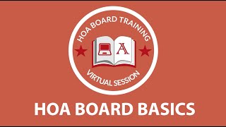 HOA Board Training: Board Basics