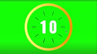 31 seconds countdown timer with number display & with Alarm 🔔|Greenscreen | copyright free