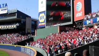 Atlanta Braves San Francisco Giants 2010 NLDS Game 3 Pregame Tomahawk Chop 1