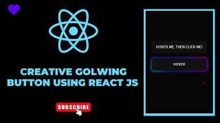 Creative Reactjs || CSS Button Hover Effects | Glowing Gradient Border Effects using React js& CSS