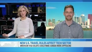 CCI's Benjamin Bergen on CTV discussing the value of global talent in Canadian tech