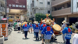 R5.7.22 十三連合振興町会 子供みこし巡行 宮入 神津神社夏祭り 2023/07/22(土)