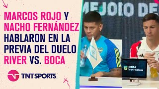 Marcos Rojo y Nacho Fernández hablaron en la previa del Superclásico #River vs. #Boca