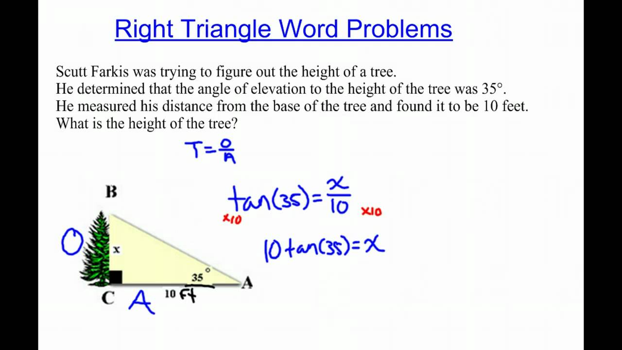 Right Triangle Trigonometry Word Problems