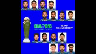 India squad announced for ICC Champions Trophy 2025🏆 Shubman Gill Vice Captain😱 | No Siraj \u0026 Sanju