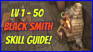 Level 1 - 50 blacksmith levelling guide brighter shores