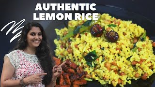 Authentic Lemon Rice Recipe in Hindi | Quick Lunch | Easy Lunch Box Recipe | South Indian Recipes