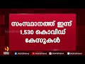 ഇന്ന് 1530 പേര്‍ക്ക് കോവിഡ് 1693 പേര്‍ക്ക് രോഗമുക്തി സമ്പര്‍ക്കത്തിലൂടെ 1367 പേര്‍ക്ക് രോഗം