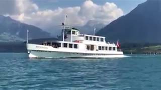 Thunersee (Schweiz) unterwegs mit dem Motorboot