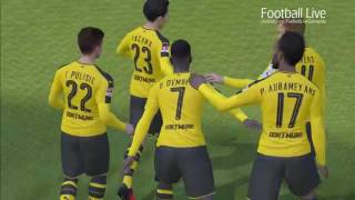 Pes 2017 Borussia Dortmund Vs Wolfsburg Match Aubameyang Air Goal Gameplay Pc