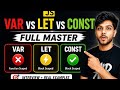var vs let vs const master ,JavaScript Interview Question 🔥 